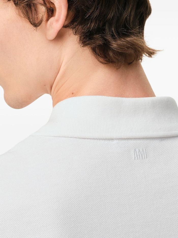 Ami Paris Polo Logo Cuore Uomo Bianco 5