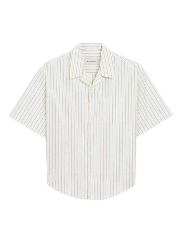 Ami Paris Camicia Maniche Corte Uomo Bianco 1