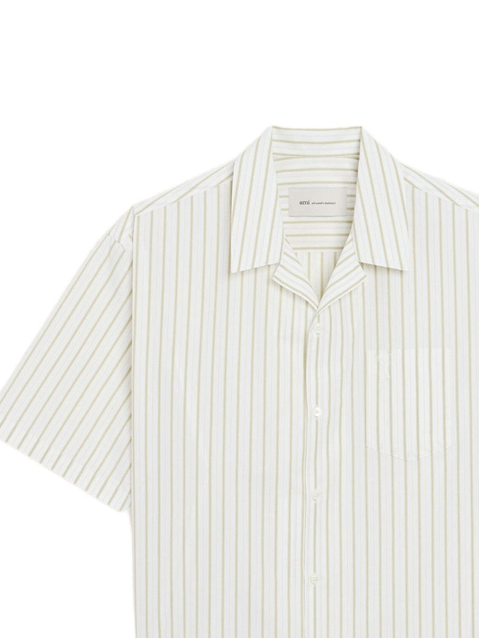 Ami Paris Camicia Maniche Corte Uomo Bianco 2
