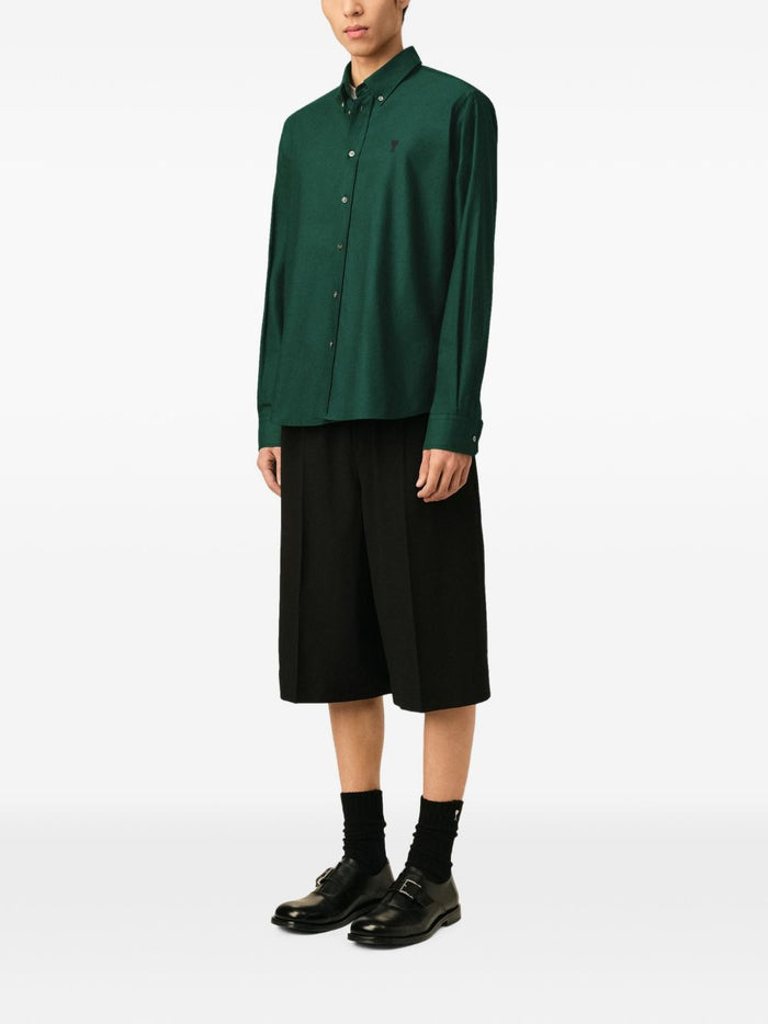 Ami Paris Camicia Vert Bouteille Uomo 4