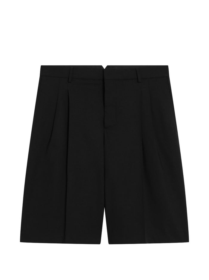 Ami Paris Men's Black Bermuda Shorts with Pleats 1