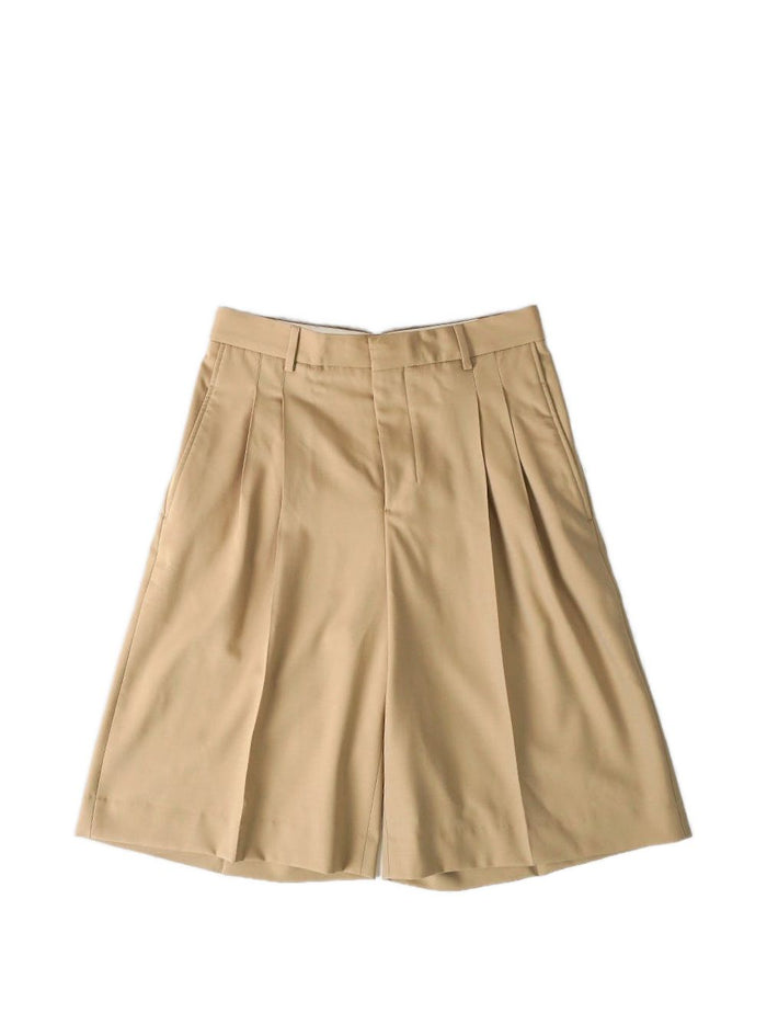 Ami Paris Men's Flared Bermuda Shorts Beige 1