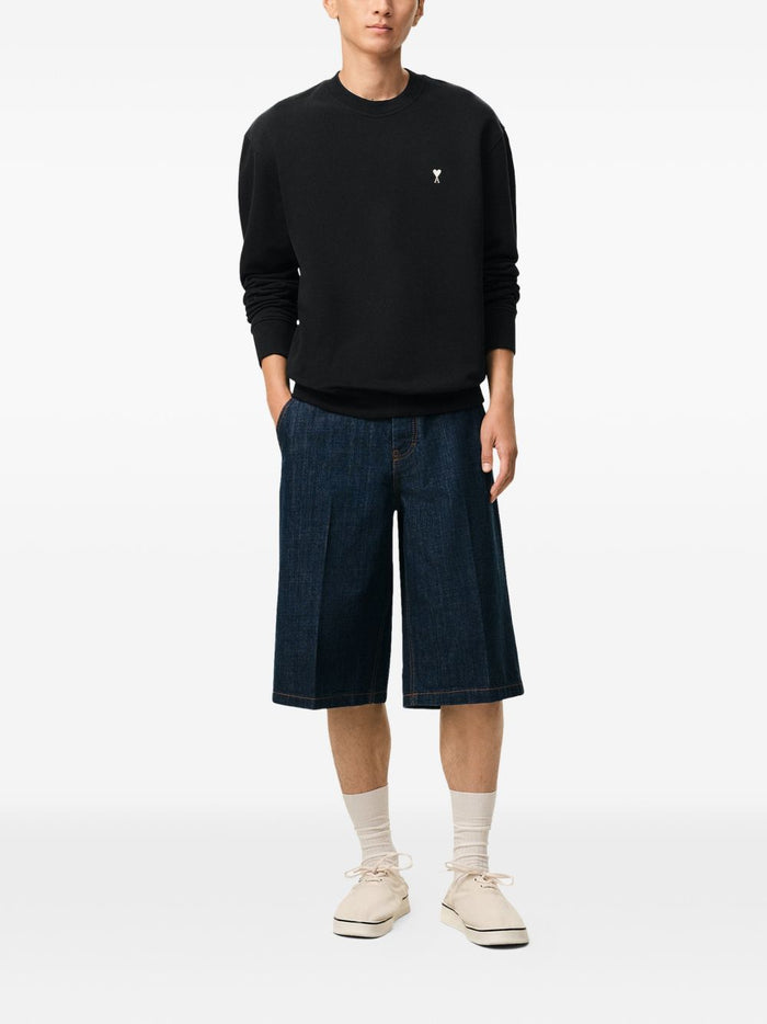 Ami Paris Felpa Micro Cuore Uomo Nero 1