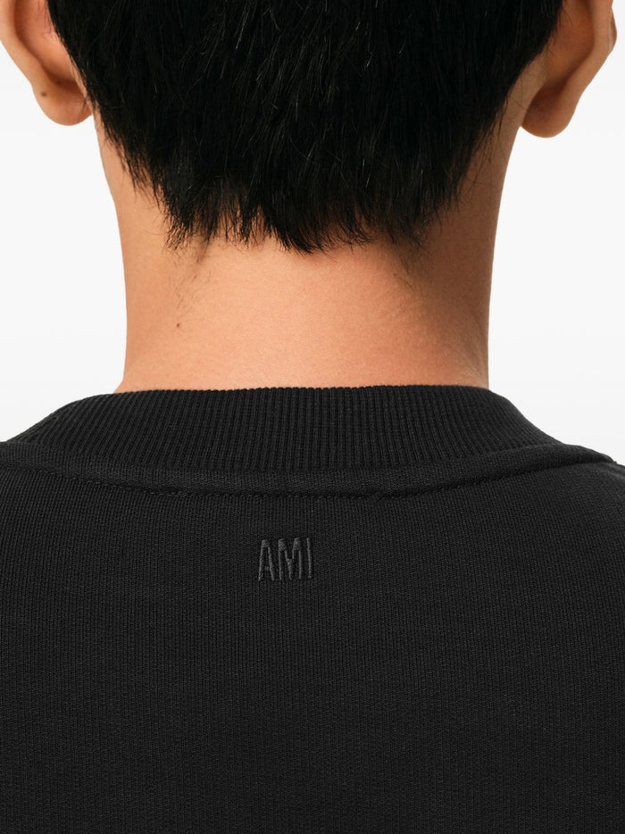 Ami Paris Felpa Micro Cuore Uomo Nero 4