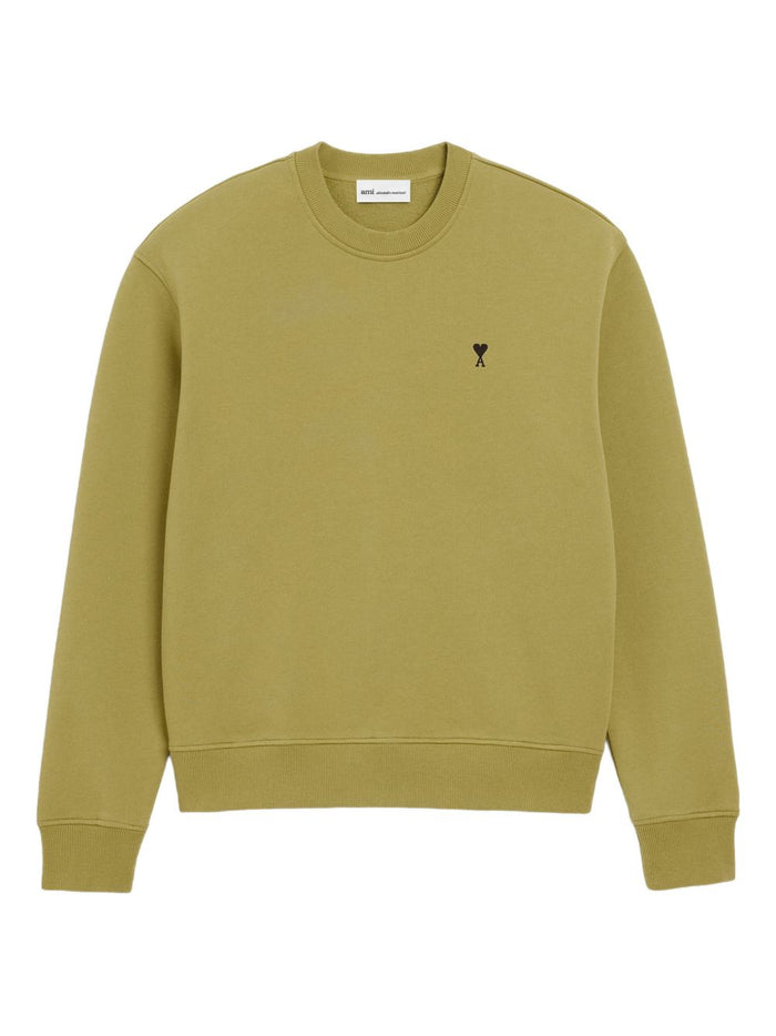 Ami Paris Felpa Micro Cuore Uomo Verde 5