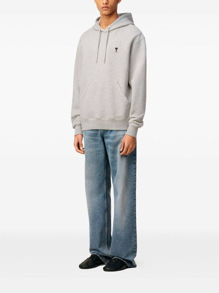 Ami Paris Ami de Coeur Men's Grey Hoodie 1