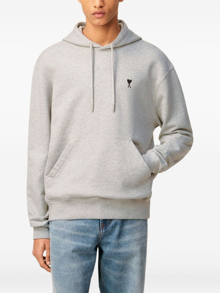 Ami Paris Ami de Coeur Men's Grey Hoodie 2