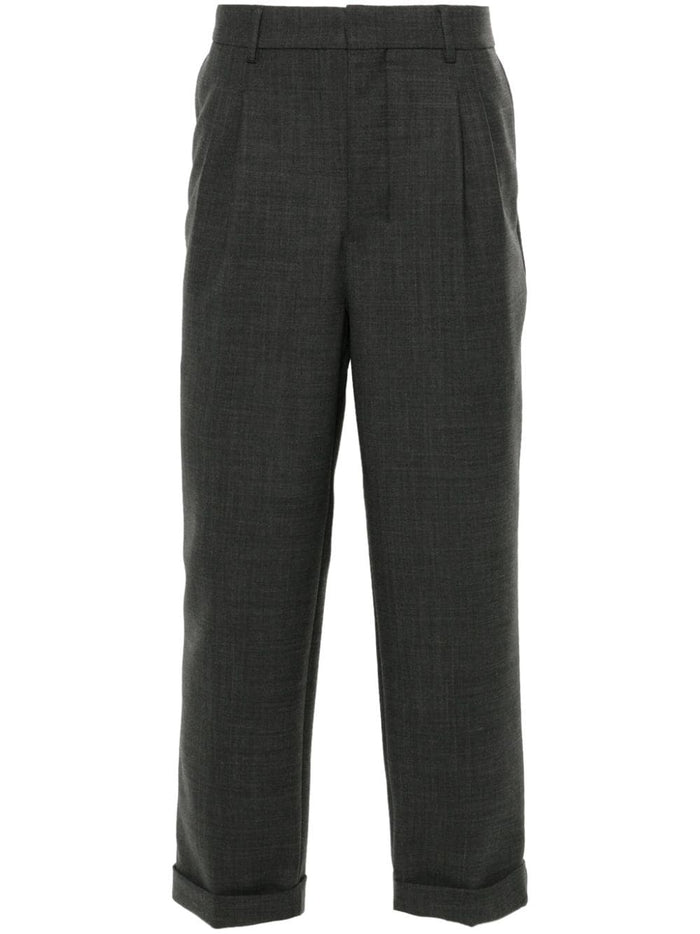 Ami Alexandre Mattiussi Pantalone Grigio Uomo Doppia Pince 5