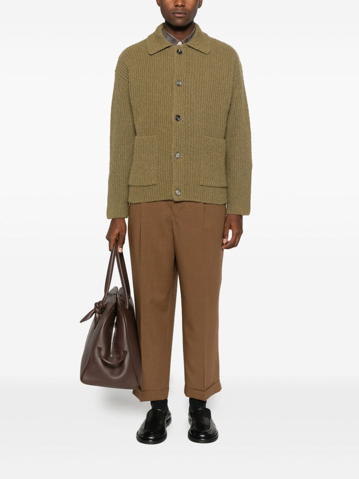 Ami Paris Men's Brown Double Pleat Trousers 2