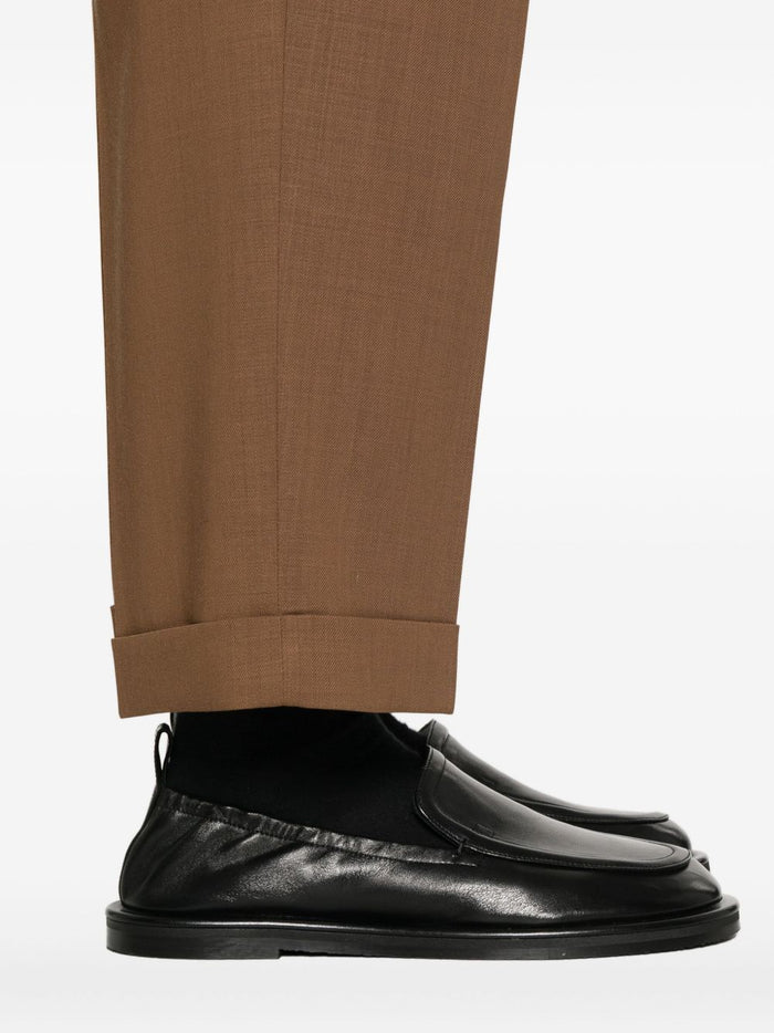 Ami Paris Men's Brown Double Pleat Trousers 4