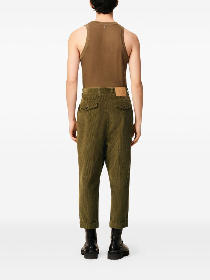 Ami Paris Pantalone Uomo Velluto Millerighe Bronzo 3