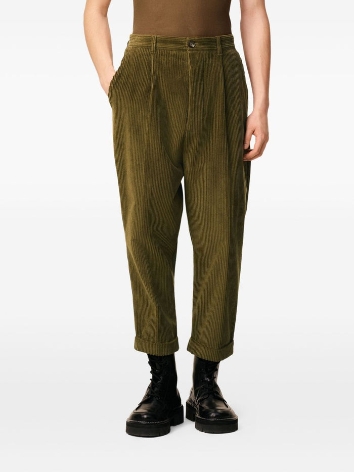 Ami Paris Pantalone Uomo Velluto Millerighe Bronzo 2