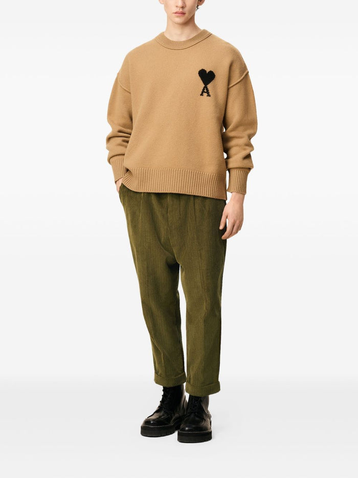 Ami Paris Pantalone Uomo Velluto Millerighe Bronzo 4