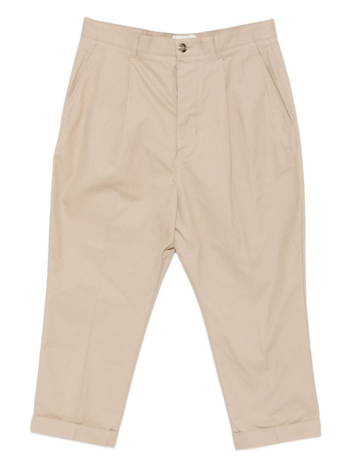 Ami Paris Men's Beige Chino Trousers with Turn-Up 5