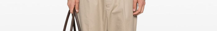 Ami Paris Pantalone Uomo Chino Beige con Risvolto - Dipierro