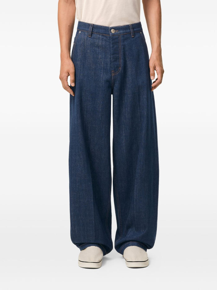 Ami Paris Jeans Ampio Uomo Blu 1