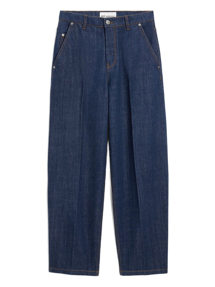 Ami Paris Jeans Ampio Uomo Blu 5