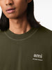 Ami Paris Uomo T-shirt Verde Stampa Logo 5