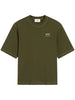 Ami Paris Uomo T-shirt Verde Stampa Logo 6