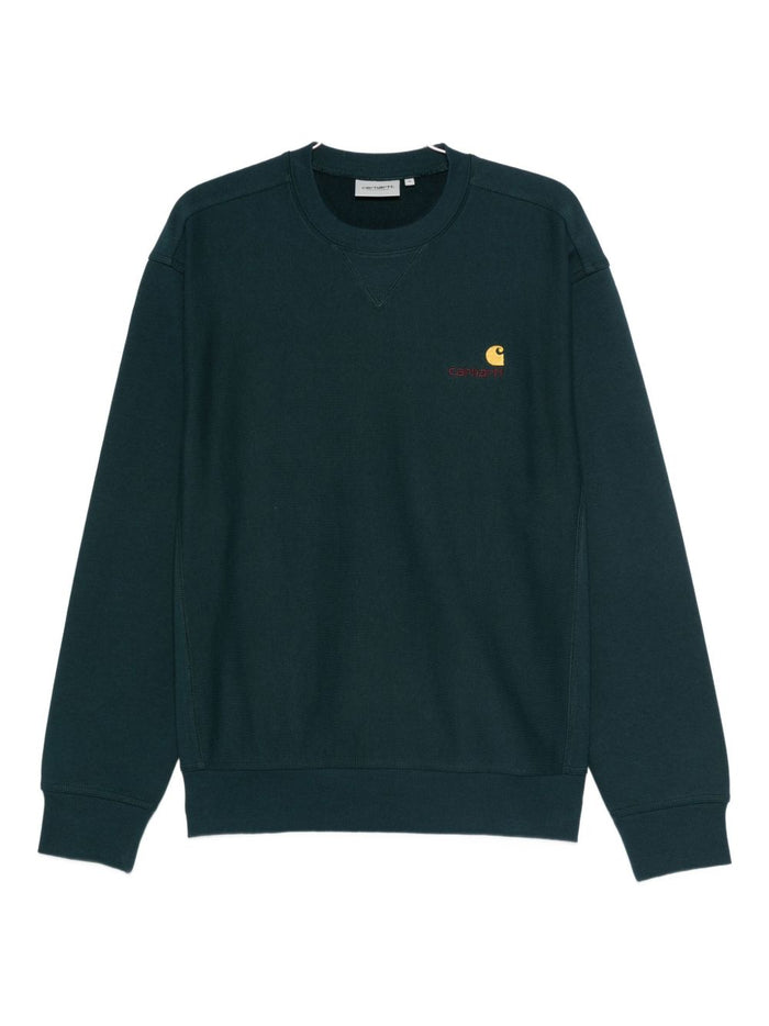 Carhartt WIP American Script Herren Sweatshirt Grün 5