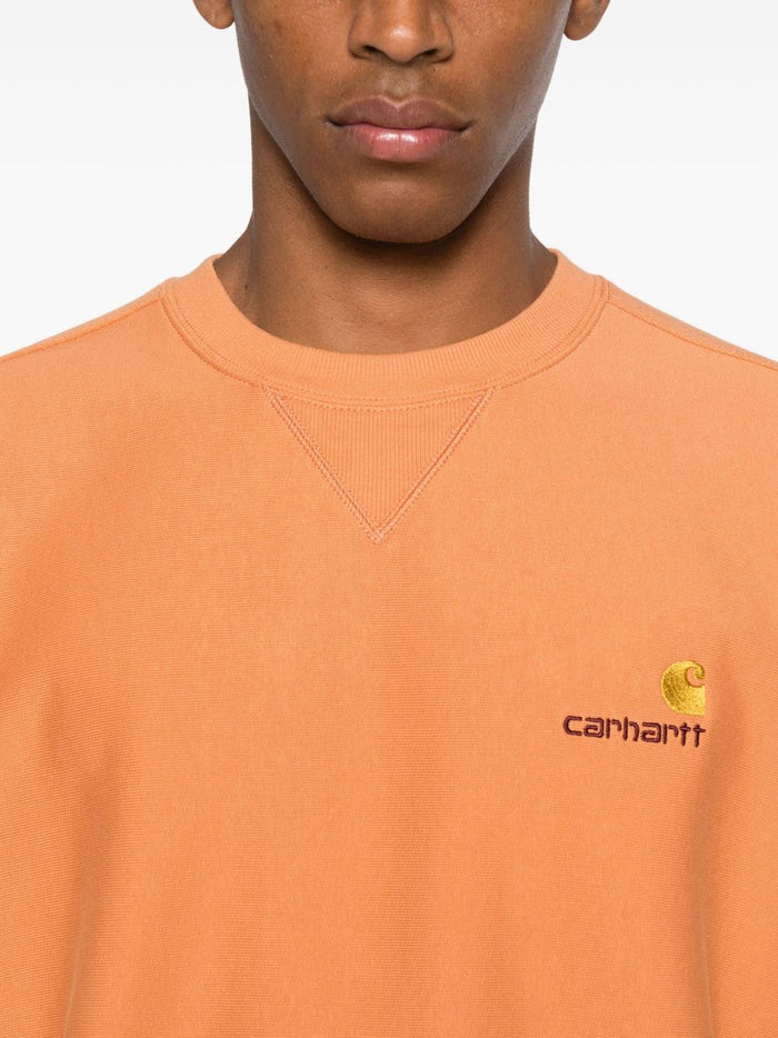 Carhartt WIP American Script Herren Sweatshirt Orange 4