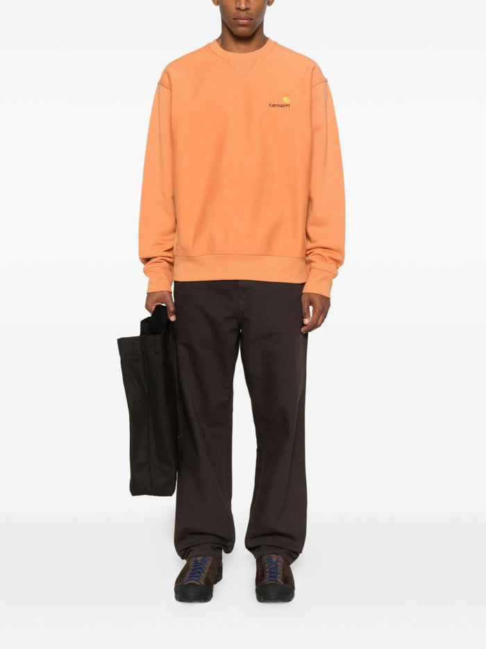 Carhartt WIP American Script Herren Sweatshirt Orange 2