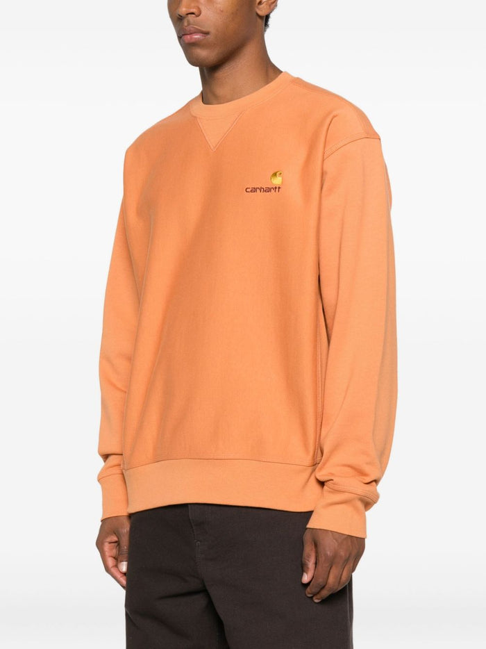 Carhartt WIP American Script Herren Sweatshirt Orange 1