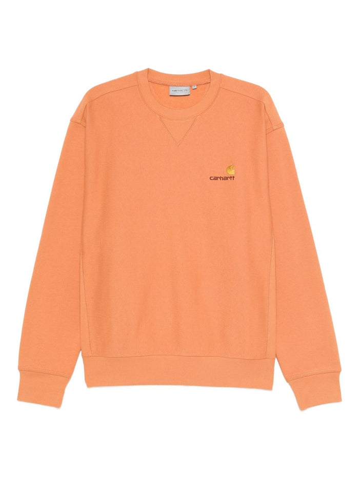 Carhartt WIP American Script Herren Sweatshirt Orange 5