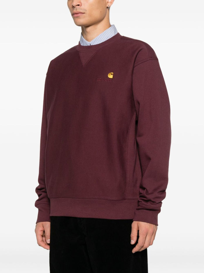 Carhartt Wip Herren-Sweatshirt „American Script“, rot 1