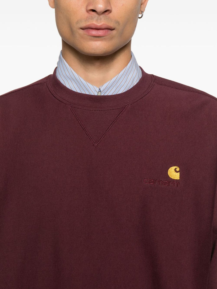 Carhartt Wip Herren-Sweatshirt „American Script“, rot 4