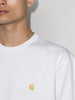 Carhartt Wip T-shirt Bianco Uomo Ricamo Lettera C 4