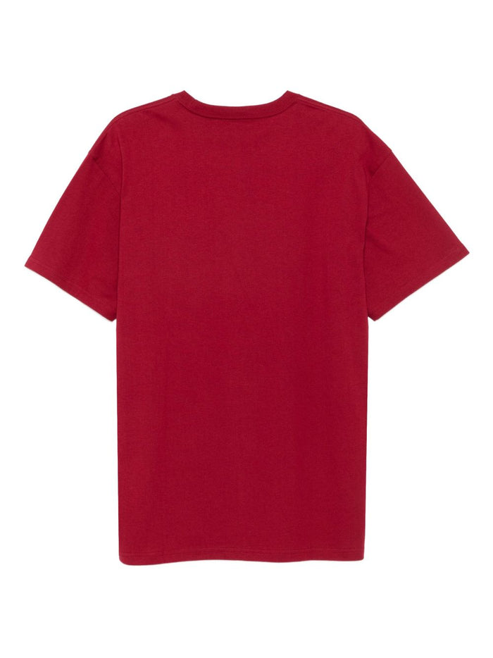 Carhartt Wip Uomo T-shirt Rosso Micro Ricamo Logo C 2