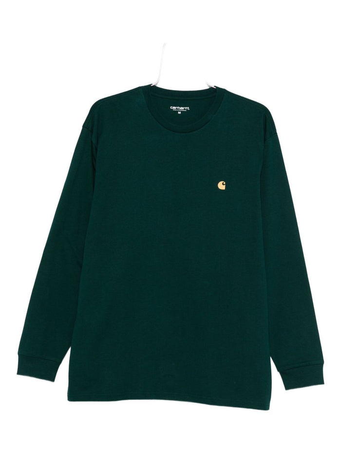 Carhartt Wip Men's T-shirt Green Micro Logo C 1