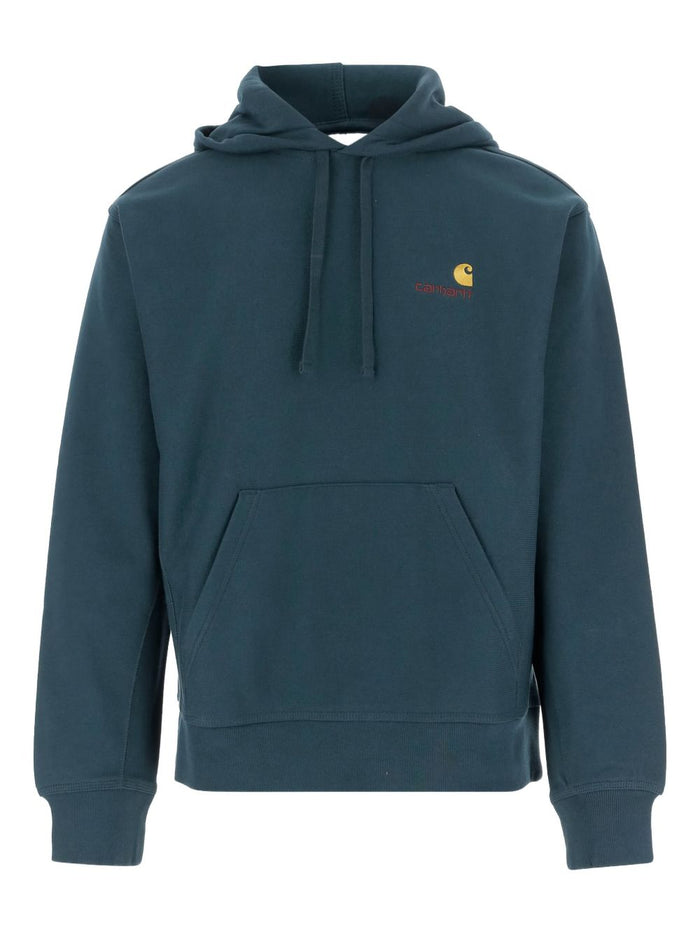 Carhartt Wip Herren – Sweatshirt mit amerikanischem Schriftzug in grün 1