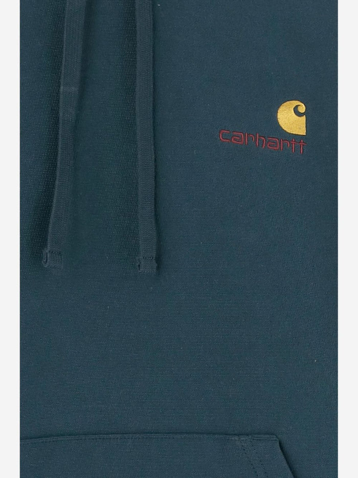 Carhartt Wip Herren – Sweatshirt mit amerikanischem Schriftzug in grün 3