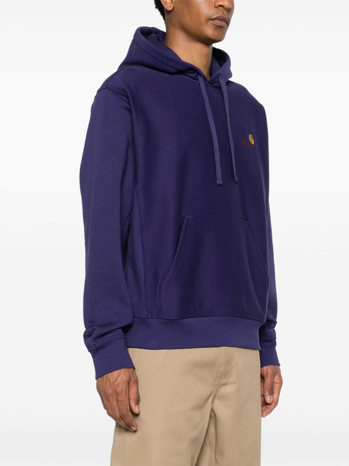 Carhartt Felpa Viola Uomo American Script 2