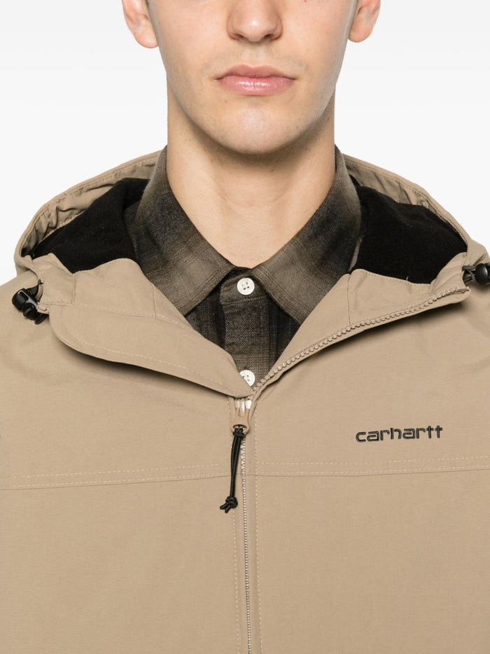 Carhartt Wip Giubbotto Beige Uomo Sail Hooded Padded Jacket 4