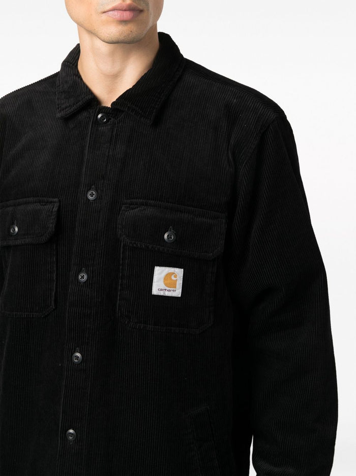 Carhartt Wip Giacca-Camicia Nero Uomo Millerighe 4