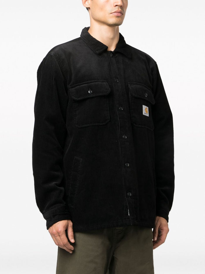 Carhartt Wip Giacca-Camicia Nero Uomo Millerighe 1