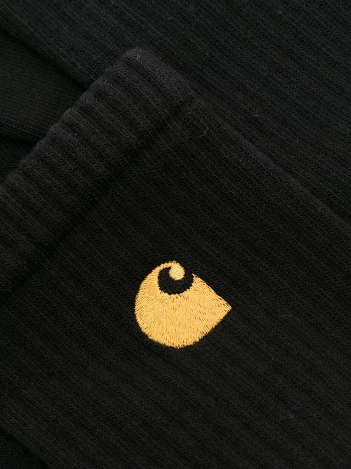Carhartt Wip Uomo Calze Nero Ricamo Logo 2