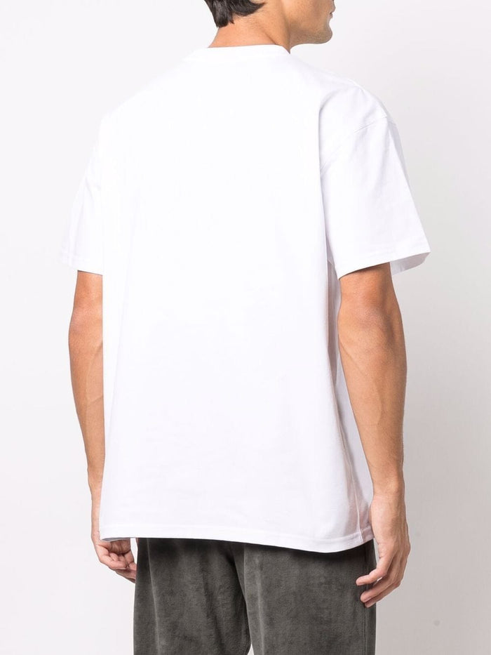 Carhartt Wip T-shirt Bianco Uomo Ricamo Logo 3