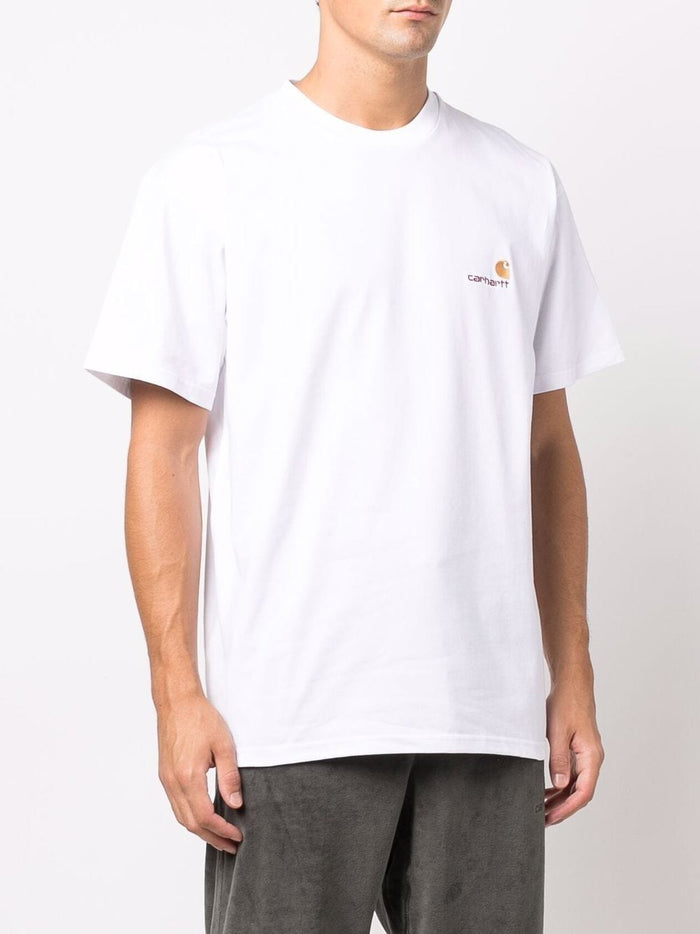Carhartt Wip T-shirt Bianco Uomo S/S American Script 1