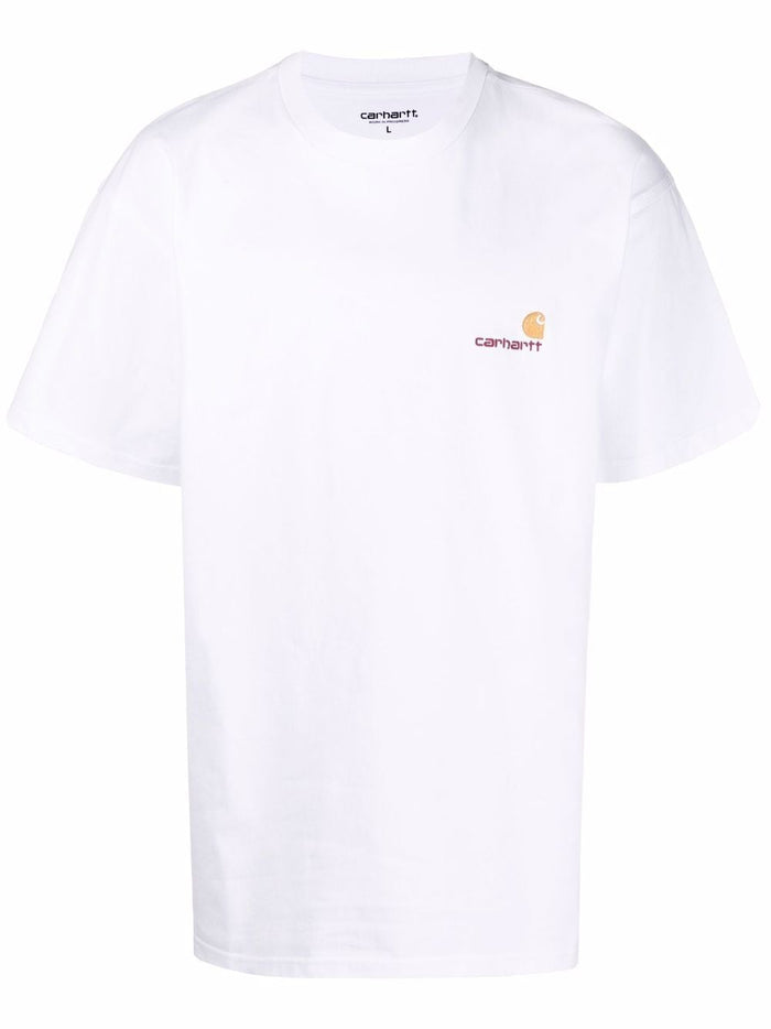 Carhartt Wip T-shirt Bianco Uomo Ricamo Logo 5