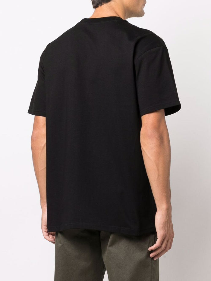 Carhartt Wip Uomo T-shirt Nero Ricamo Logo 2