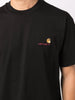 Carhartt Wip Uomo T-shirt Nero Ricamo Logo 5