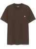 Carhartt T-shirt Marrone Uomo Micro Ricamo Logo 4