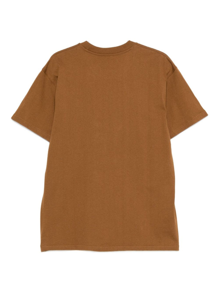 Carhartt Wip Brown T-shirt Men Micro Logo 2