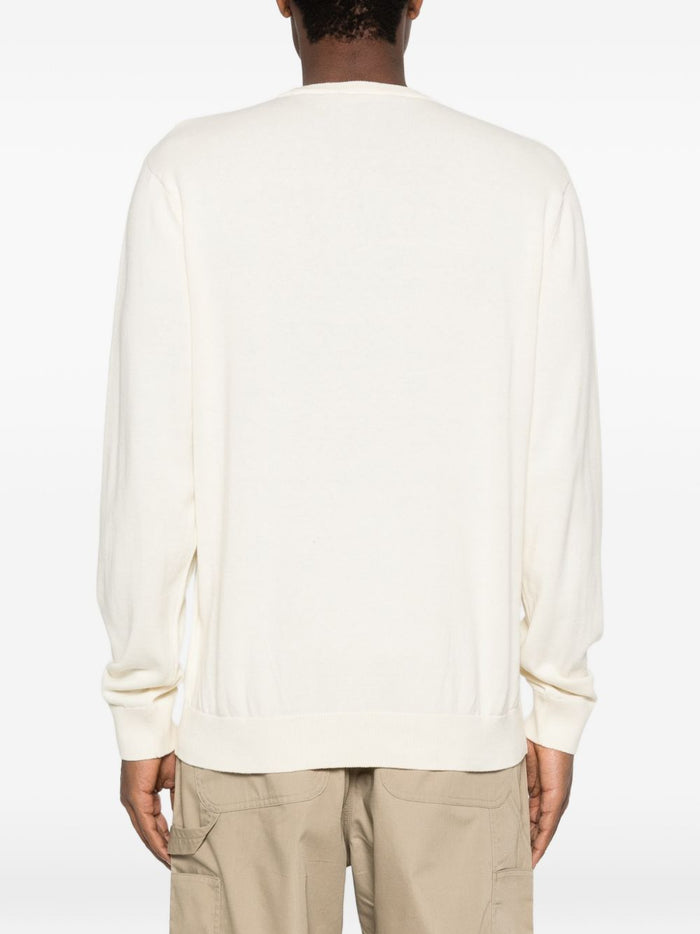 Carhartt Wip Felpa Ricamo Logo Uomo Bianco 3