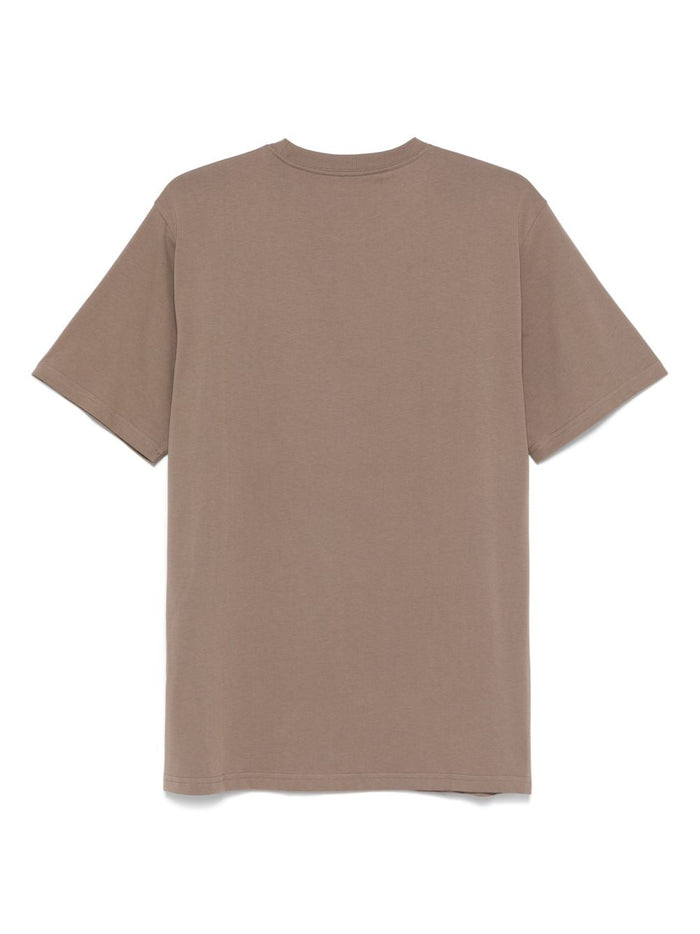 Carhartt Wip Uomo T-shirt Marrone Tasca Patch Logo 2