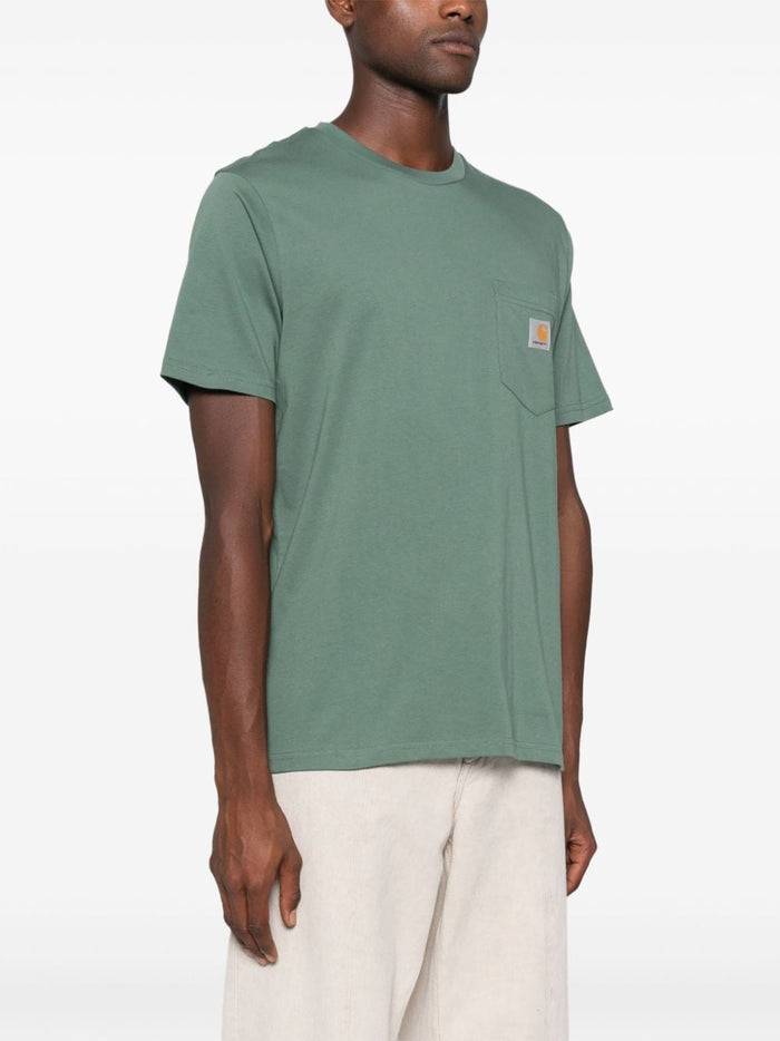 Carhartt T-shirt Verde Uomo Tasca Patch Logo 2